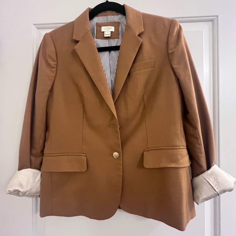 JCrew Classic Schoolboy Tan Women's Blazer
